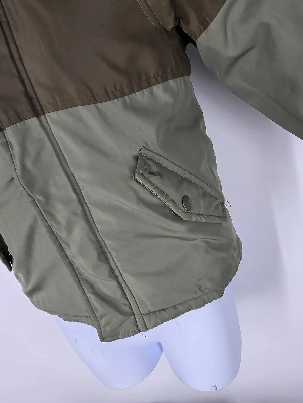 OshKosh B'gosh Toddler Boy 4T Colorblock Winter Jacket Sherpa Lined Olive Brown